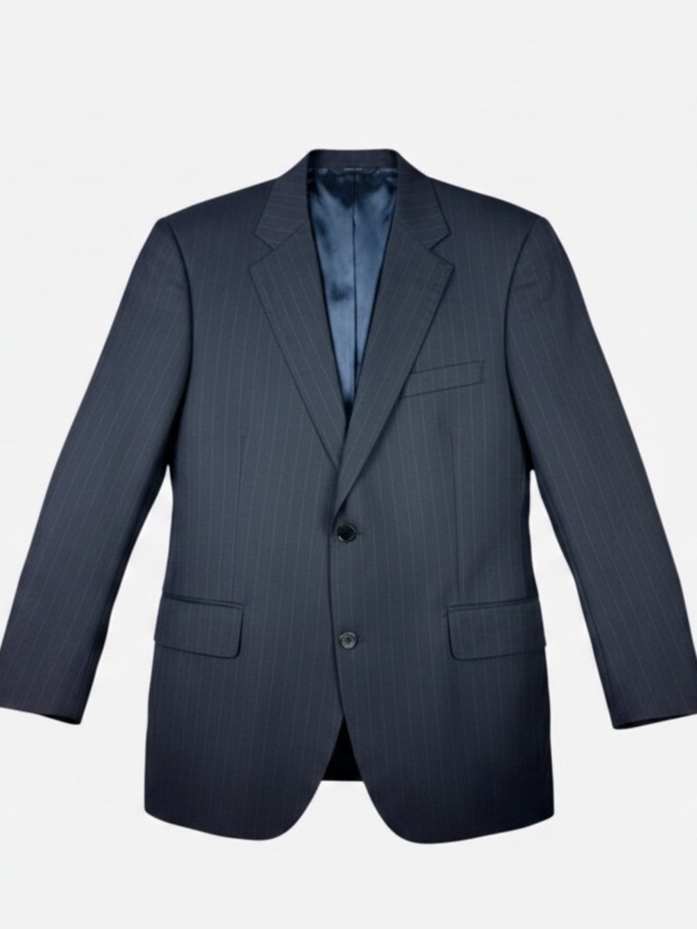 Brooks Brothers Brooksease Navy Striped Sport Coat 44R 100% Wool USA Business